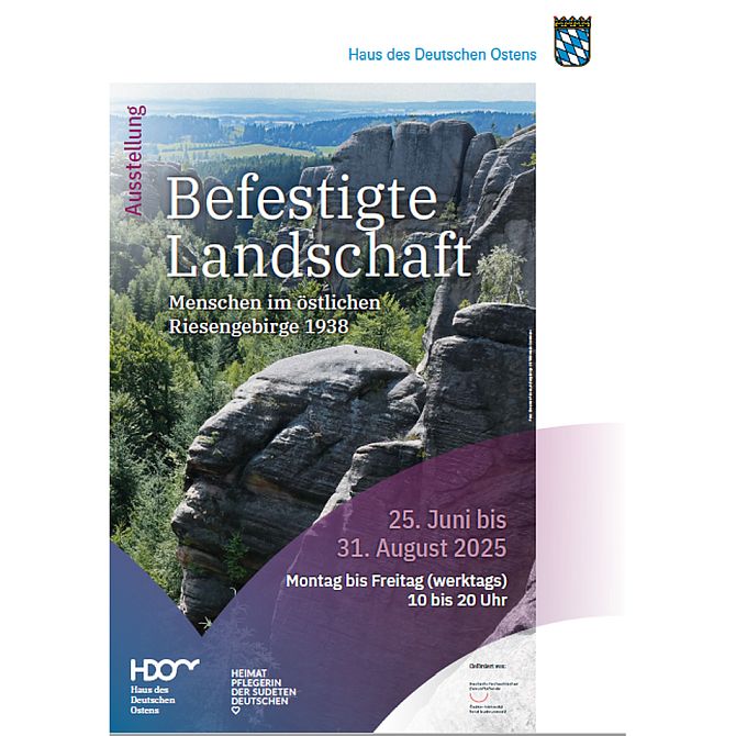 Plakat zur Ausstellung "Befestigte Landschaft"